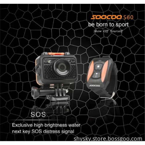 Original SOOCOO S60 12MP Full HD 1080P 60M WIFI Waterproof Sports Video Camera Remote